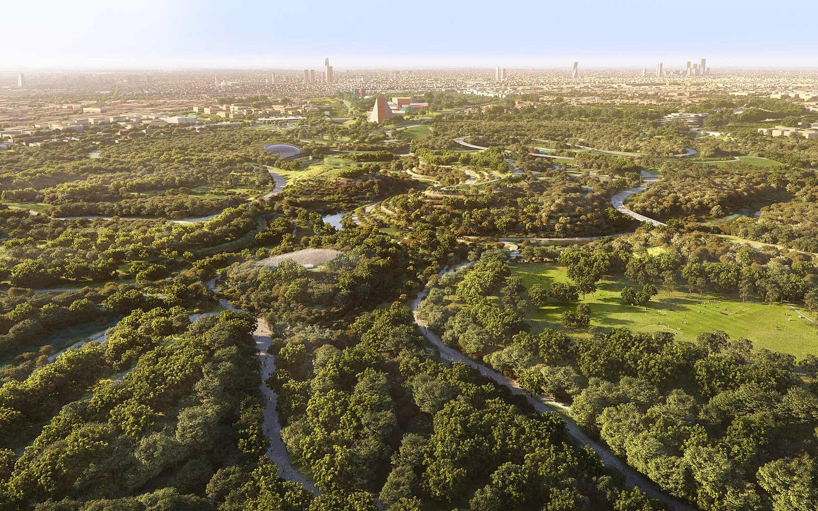 King Salman Park, Riyadh, official landscape render